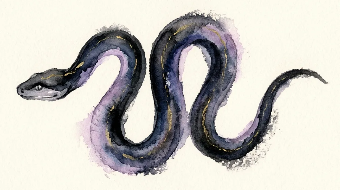 What does a dream about a black snake symbolize?